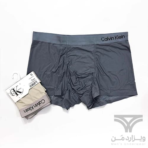 شورت مردانه ابریشم شیشه ای پادار کلوین کلاین Calvin Klein وارداتی آنتی باکتریال پاستیلی لوگو ژله ای برجسته — تصویر ۲