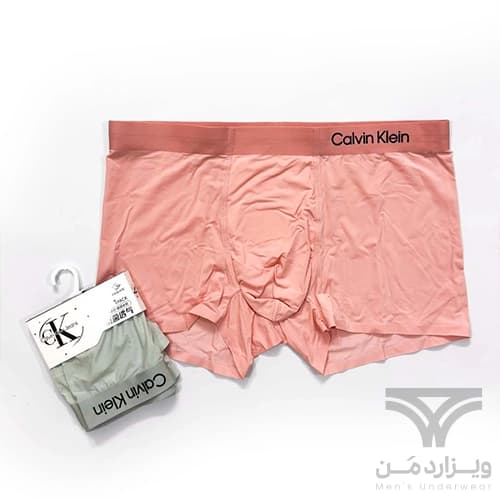 شورت مردانه ابریشم شیشه ای پادار کلوین کلاین Calvin Klein وارداتی آنتی باکتریال پاستیلی لوگو ژله ای برجسته