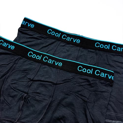 شورت مردانه باکسر بریف وارداتی کش پهن Cool Carve ذغالی — تصویر ۲