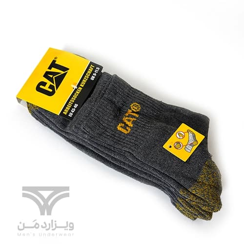 پک 3 تایی جوراب کار وارداتی اورجینال کت CAT نیم ساق ضخیم — تصویر ۲