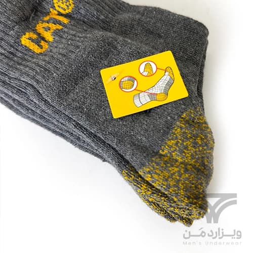 پک 3 تایی جوراب کار وارداتی اورجینال کت CAT نیم ساق ضخیم — تصویر ۴