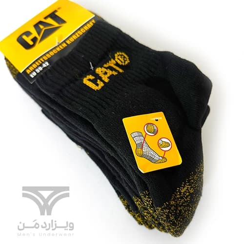 پک 3 تایی جوراب کار وارداتی اورجینال کت CAT نیم ساق ضخیم — تصویر ۳