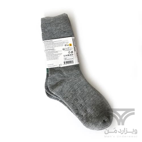 پک 2 تایی جوراب مردانه زمستانی داخل کرک ترمو لیورجی Livergy men’s Thermal Socks اورجینال آلمان طوسی دارای استوک ژله ای — تصویر ۸