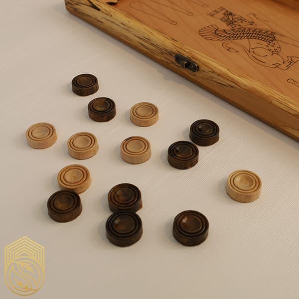 مهره تخته نرد چوبی دو سایزی سنندج کد sh215