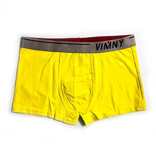 شورت مردانه باکسر بریف وارداتی Vimny کش پهن لیزری براق تمام نخ رنگبندی — تصویر ۳