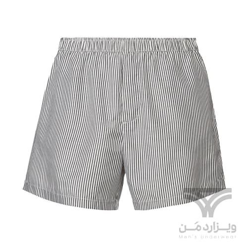ست مردانه تیشرت و شلوارک راحتی لیورجی Livergy آلمان طرح سرمه ای راه راه سفید — تصویر ۴