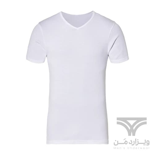پک 2 تایی زیرپوش نیم آستین اورجینال لیورجی (Esmara Men) Livergy آلمان وارداتی یقه هفت سفید — تصویر ۳