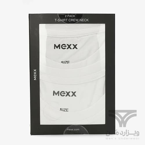 پک 2 تایی تیشرت مردانه MEXX آلمان یقه گرد سفید Crew Neck — تصویر ۳