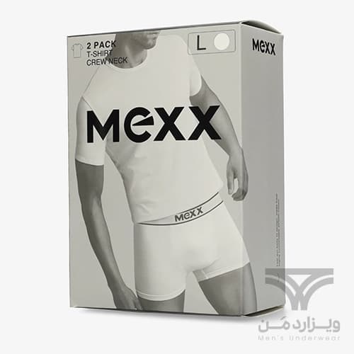 پک 2 تایی تیشرت مردانه MEXX آلمان یقه گرد سفید Crew Neck