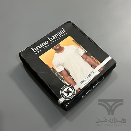 پک 2 تایی تیشرت مردانه Bruno Banani آلمان یقه گرد سفید Power Strech — تصویر ۳