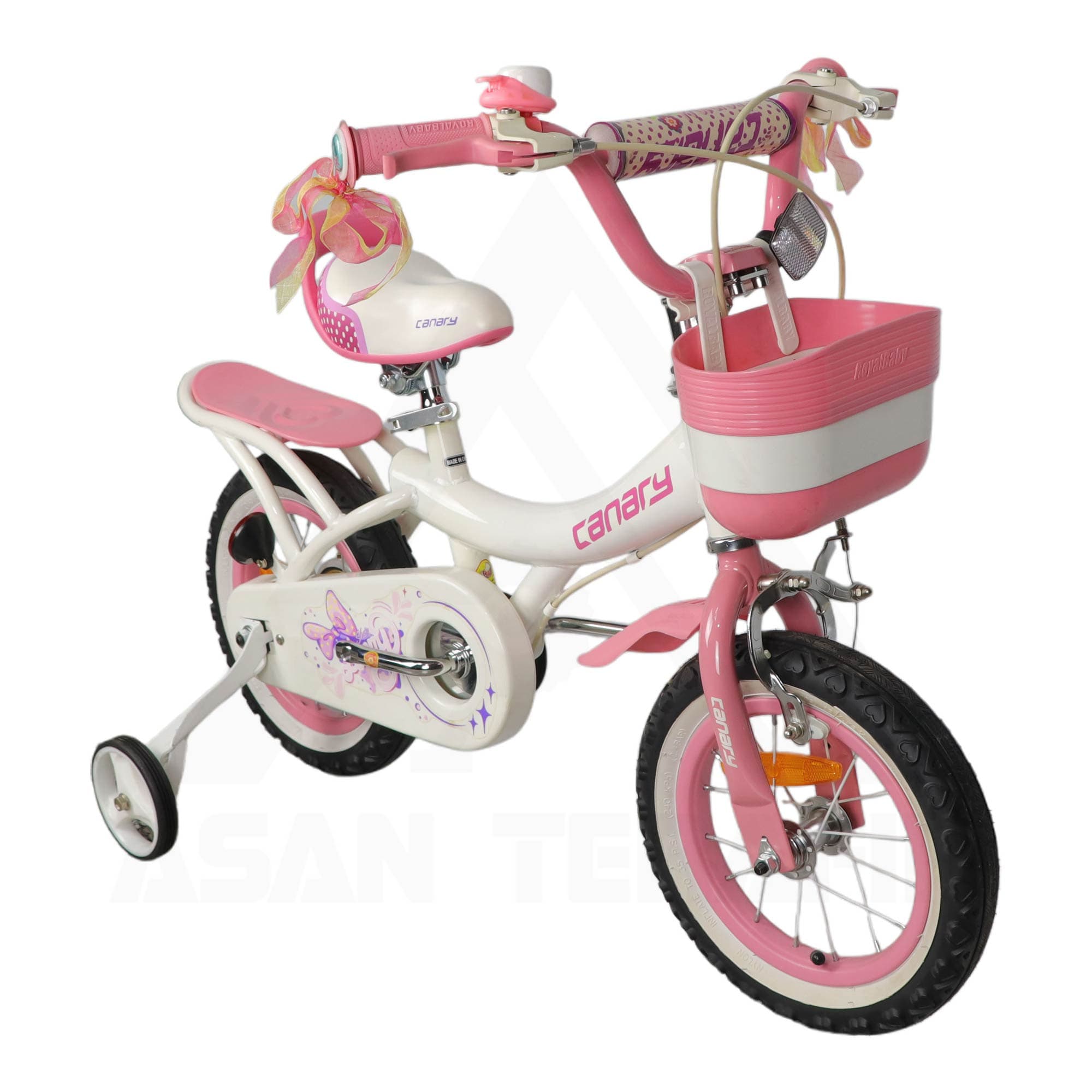 دوچرخه کودک قناری مدل Jenny 12″ سفید — تصویر ۲