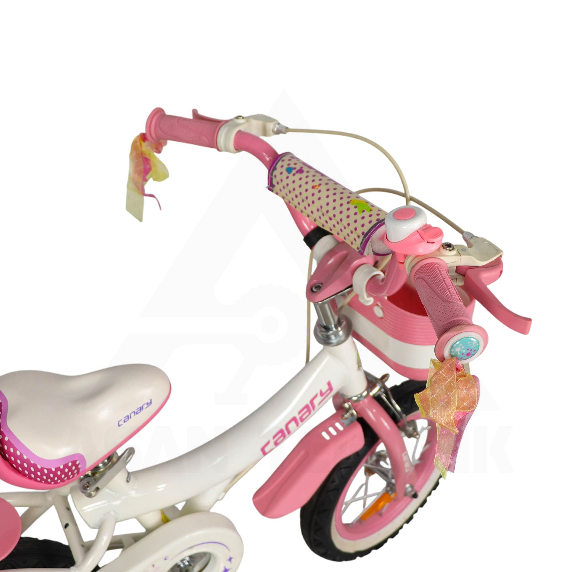 دوچرخه کودک قناری مدل Jenny 12″ سفید — تصویر ۴