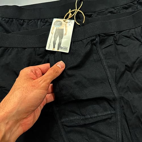 پک 2 تایی لگینگ مردانه کش پهن جذب UP2FASHION آلمان فلای دار فاق جادار مشکی Extra Tight — تصویر ۴