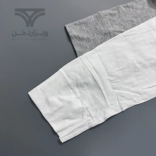 پک 2 تایی لگینگ مردانه کش پهن جذب UP2FASHION آلمان فلای دار فاق جادار سفید طوسی Extra Tight — تصویر ۵