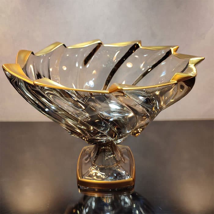 ظرف آجیل خوری الینور شامپاین طلا مات کد ashtm-03