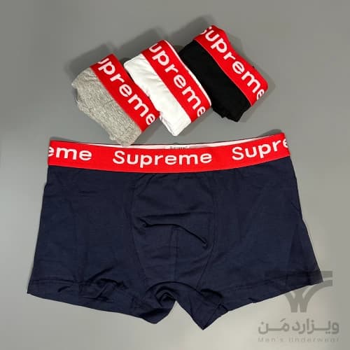پک پرمیوم 4 تایی شورت مردانه ساپریم Supreme اورجینال باکسر بریف Premium
