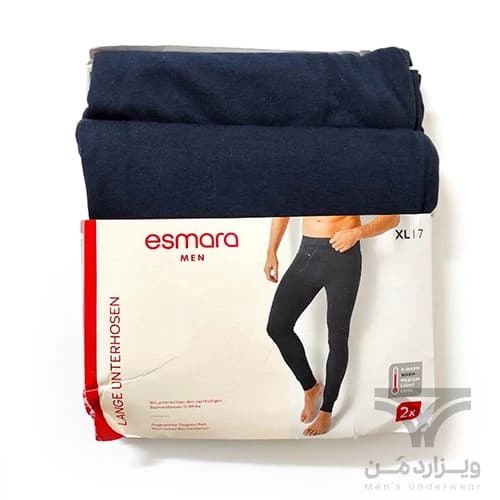 پک 2 تایی لگینگ مردانه ترمو (حرارتی) کش پهن جذب بیس لایر لیورجی Livergy (Esmara Men) آلمان سرمه ای — تصویر ۳