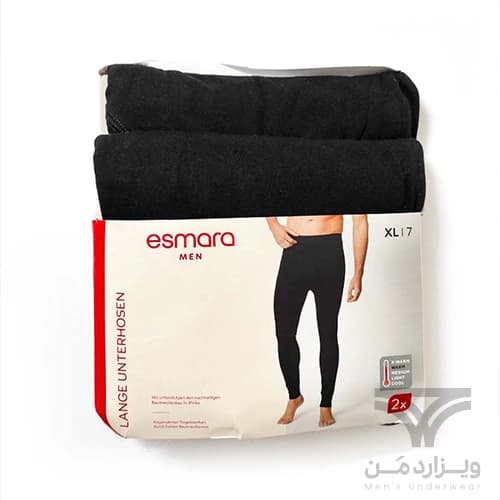 پک 2 تایی لگینگ مردانه ترمو (حرارتی) کش پهن جذب بیس لایر لیورجی Livergy (Esmara Men) آلمان مشکی — تصویر ۳