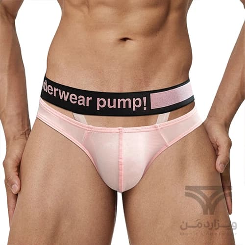 شورت مردانه اسلیپ جلو کش دار PUMP Breathable Men’s bikini briefs اورجینال وارداتی برند پامپ فانتزی کش 5 سانتی — تصویر ۶