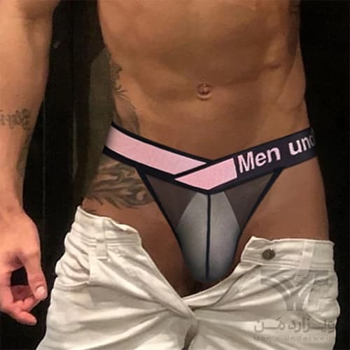 شورت مردانه اسلیپ اورجینال بغل باز تمام شیشه ای Pump Men’s Modal Bikini Briefs Dual Waistband V-Suspension Transparent Ultra-thin برند پامپ — تصویر ۲