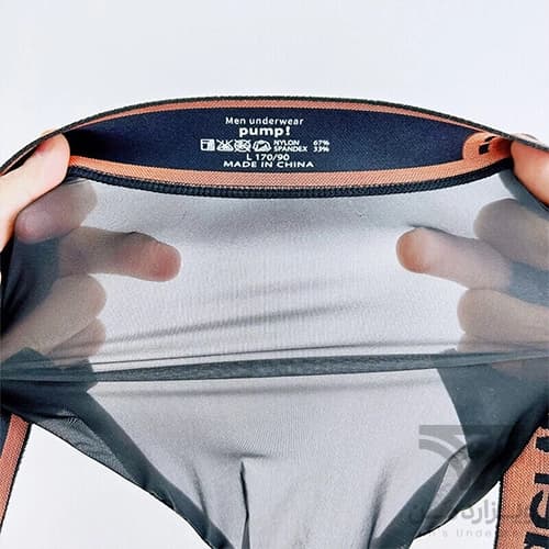 شورت مردانه اسلیپ اورجینال بغل باز تمام شیشه ای Pump Men’s Modal Bikini Briefs Dual Waistband V-Suspension Transparent Ultra-thin برند پامپ — تصویر ۸