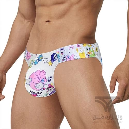 شورت مردانه اسلیپ پامپ Men’s Playful Cartoon High Cut No-Tag Comfortable and Breathable Briefs اورجینال وارداتی برند PUMP فانتزی عروسکی کارتونی — تصویر ۴