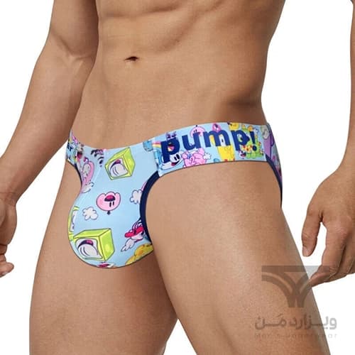 شورت مردانه اسلیپ پامپ Men’s Playful Cartoon High Cut No-Tag Comfortable and Breathable Briefs اورجینال وارداتی برند PUMP فانتزی عروسکی کارتونی — تصویر ۳