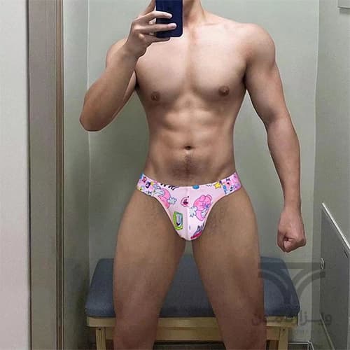 شورت مردانه اسلیپ پامپ Men’s Playful Cartoon High Cut No-Tag Comfortable and Breathable Briefs اورجینال وارداتی برند PUMP فانتزی عروسکی کارتونی — تصویر ۷