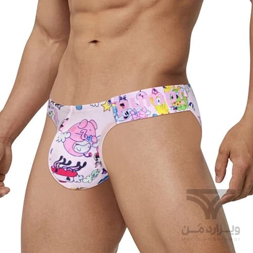 شورت مردانه اسلیپ پامپ Men’s Playful Cartoon High Cut No-Tag Comfortable and Breathable Briefs اورجینال وارداتی برند PUMP فانتزی عروسکی کارتونی — تصویر ۲