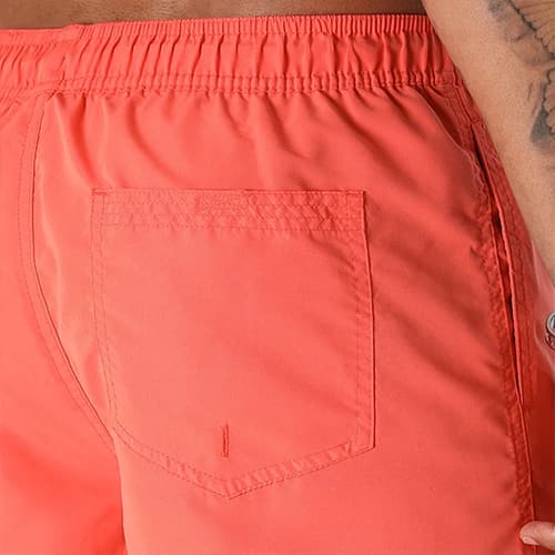 شلوارک سونایی و مایو مردانه اورجینال وارداتی برند Jack & Jones جک اند جونز آستردار صورتی گلبه ای Fiji Double Logo Swimshort Men — تصویر ۳