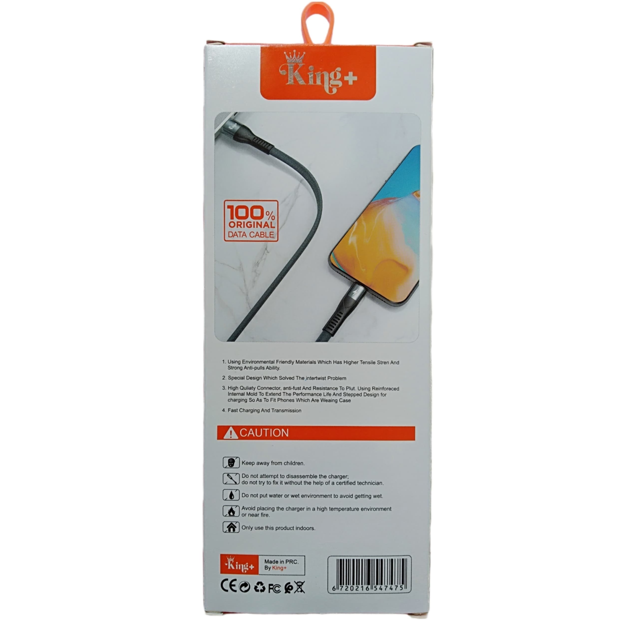 کابل تبدیل USB به USB-C کینگ پلاس مدل HK-23 طول 1 متر — تصویر ۷
