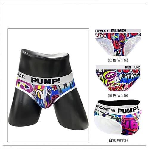 شورت مردانه اسلیپ اورجینال پامپ PUMP Men Printing Low Waist Briefs گرافیتی Graffiti — تصویر ۸