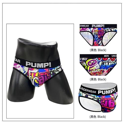 شورت مردانه اسلیپ اورجینال پامپ PUMP Men Printing Low Waist Briefs گرافیتی Graffiti — تصویر ۷