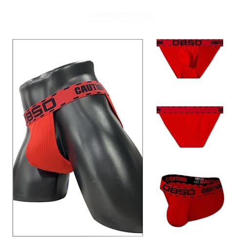 شورت مردانه اسلیپ بغل باز Breathable Men’s bikini briefs اورجینال وارداتی برند 0850(BS) فانتزی پارچه کبریتی Caution — تصویر ۷