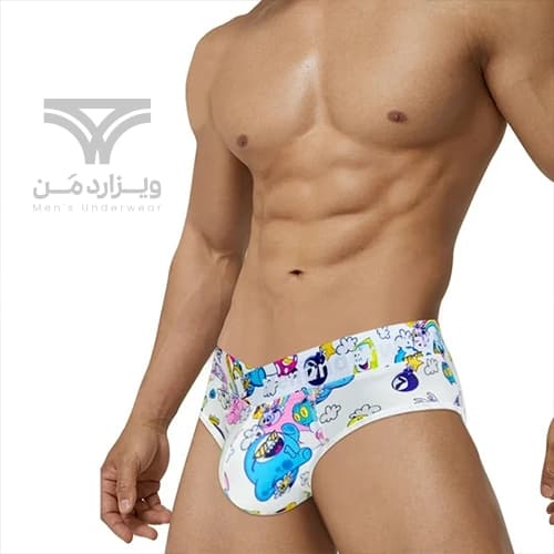 شورت مردانه اسلیپ پامپ Men’s Playful Cartoon No-Tag Comfortable and Breathable Briefs اورجینال وارداتی برند PUMP فانتزی عروسکی کارتونی — تصویر ۳