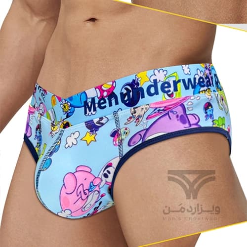 شورت مردانه اسلیپ پامپ Men’s Playful Cartoon No-Tag Comfortable and Breathable Briefs اورجینال وارداتی برند PUMP فانتزی عروسکی کارتونی — تصویر ۴