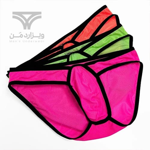 شورت مردانه اسلیپ بغل باریک Breathable Mesh Men’s Low Waist briefs اورجینال وارداتی برند 0850(BS) فانتزی پارچه مشبک — تصویر ۴