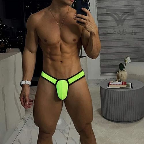 شورت مردانه اسلیپ بغل باریک Breathable Mesh Men’s Low Waist briefs اورجینال وارداتی برند 0850(BS) فانتزی پارچه مشبک — تصویر ۵