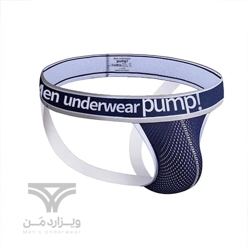شورت مردانه جاک استرپ پارچه مشبک Breathable Jockstrap اورجینال برند پامپ Pump فانتزی پشت باز 2 بند — تصویر ۴