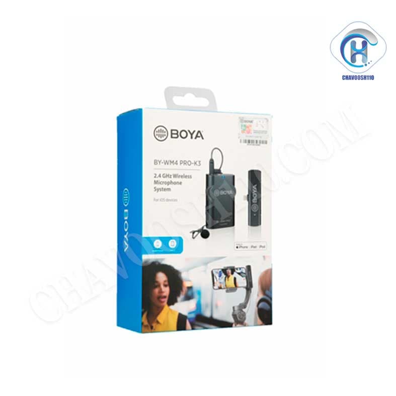 میکروفن بی سیم یقه ای بویا BOYA BY-WM4 PRO K3 — تصویر ۶