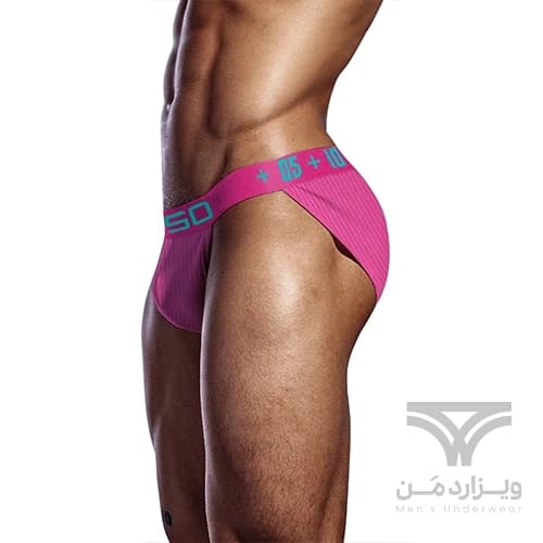 شورت مردانه اسلیپ بغل باز Breathable Men’s bikini briefs اورجینال وارداتی برند 0850(BS) فانتزی پارچه کبریتی — تصویر ۳