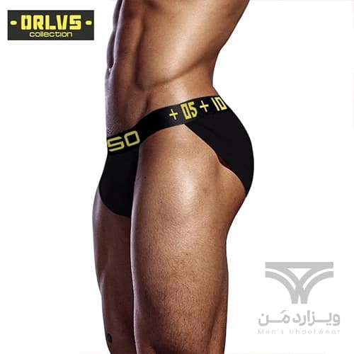 شورت مردانه اسلیپ بغل باز Breathable Men’s bikini briefs اورجینال وارداتی برند 0850(BS) فانتزی پارچه کبریتی — تصویر ۷