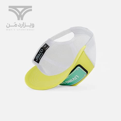 کلاه کپ (لبه دار) جان هتر John Hatter & CO مدل Living life سبزفسفری سفید پشت توری — تصویر ۲