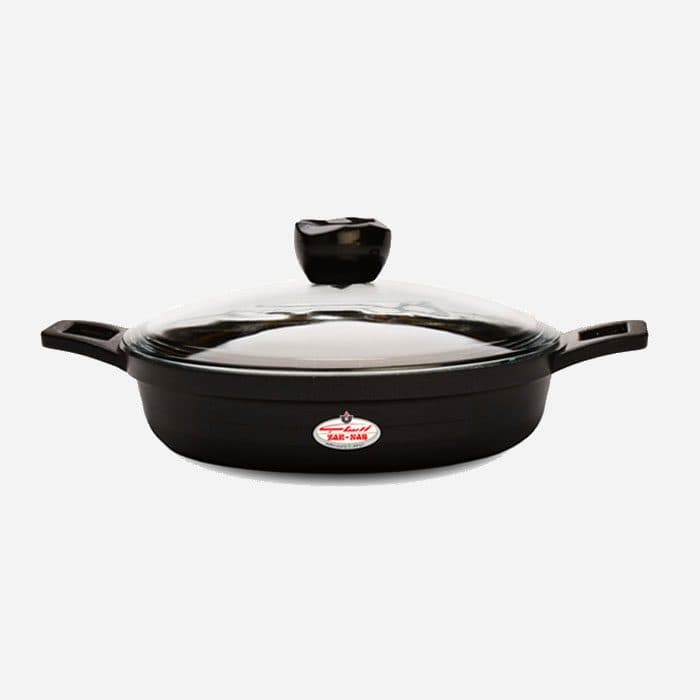 تابه دو دسته سایز 28 جولیانا با درب زرساب کد JL-228TG — تصویر ۲