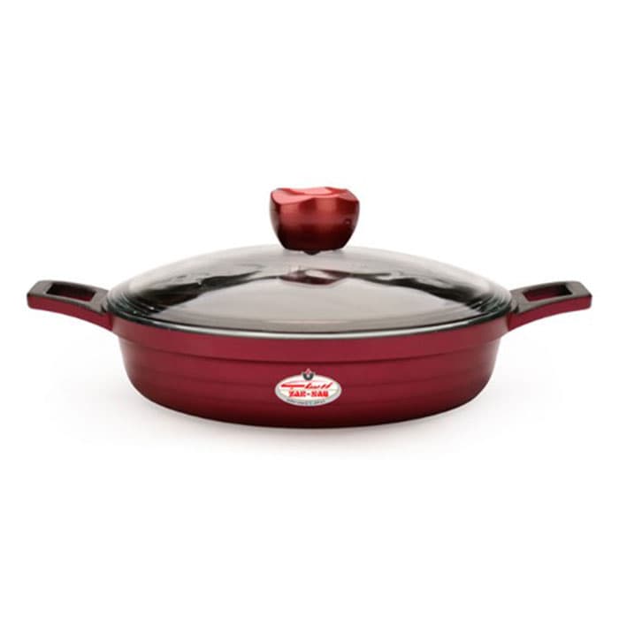 تابه دو دسته سایز 28 جولیانا با درب زرساب کد JL-228TG