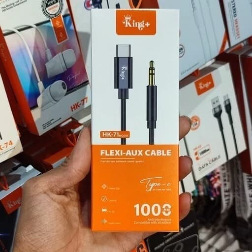 کابل AUX Type C کینگ پلاس HK-71 — تصویر ۳