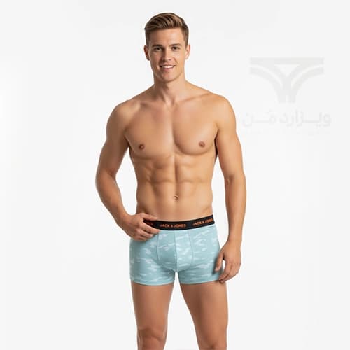 پک 3 تایی شورت مردانه باکسر بریف جک اند جونز JACK & JONES اورجینال وارداتی – طرح شش — تصویر ۵