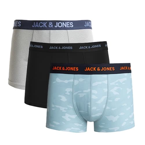 پک 3 تایی شورت مردانه باکسر بریف جک اند جونز JACK & JONES اورجینال وارداتی – طرح شش