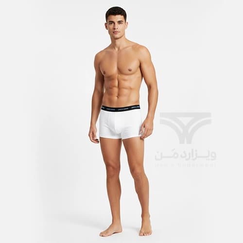 پک 3 تایی شورت مردانه باکسر بریف جک اند جونز JACK & JONES اورجینال وارداتی – طرح پنج — تصویر ۲