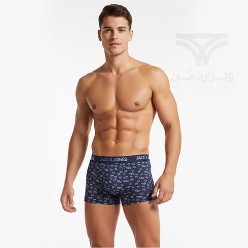 پک 3 تایی شورت مردانه باکسر بریف جک اند جونز JACK & JONES اورجینال وارداتی – طرح دو — تصویر ۲